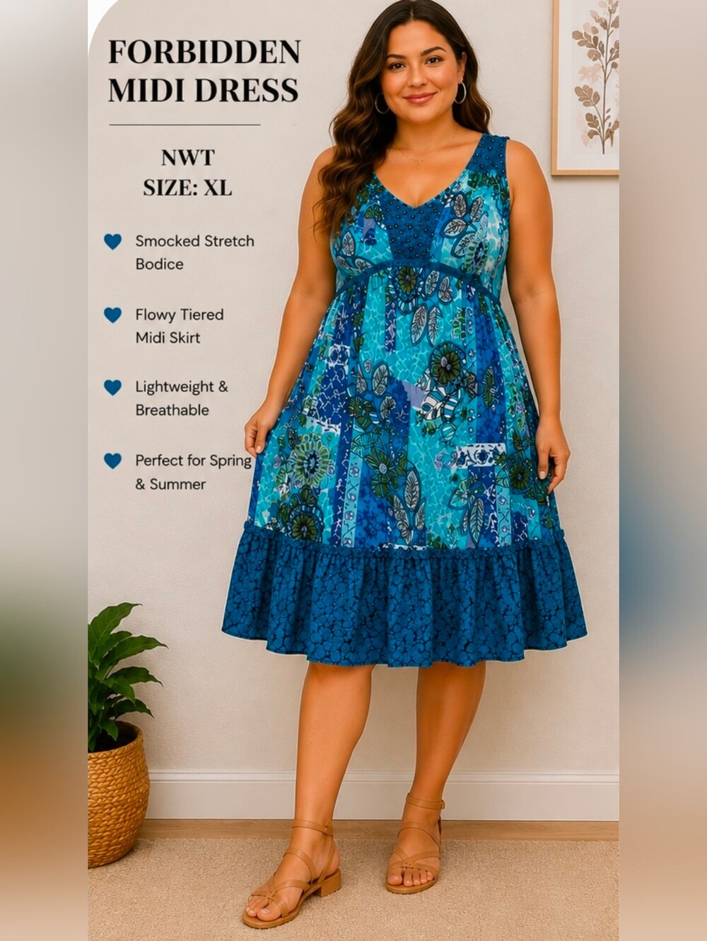 🦋 FORBIDDEN floral dress